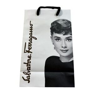 Rare Ferragamo Audrey Hepburn Paper Shopping Bag